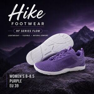 Hike Footwear HF Series Flow Purple Barefoot Shoes Womens 8-8.5 EU 39 Mesh